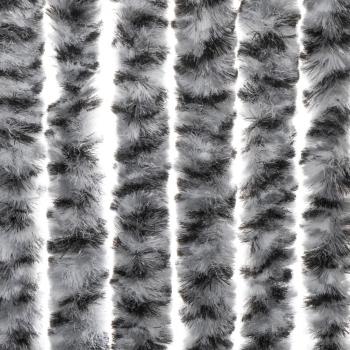 Fliegenvorhang Grau, Schwarz und Weiß 100x220 cm Chenille