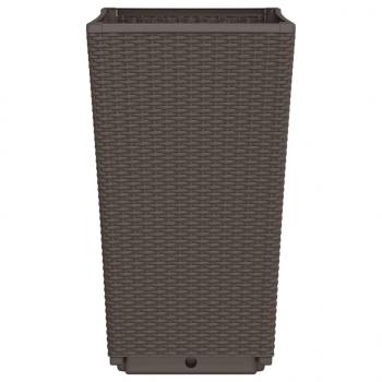 Pflanzkübel 2 Stk. Braun 32,5x32,5x57 cm PP