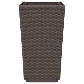 Pflanzkübel 2 Stk. Braun 32,5x32,5x57 cm PP