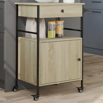ARDEBO.de - Küchenwagen Sonoma-Eiche 56x43x89,5 cm Holzwerkstoff