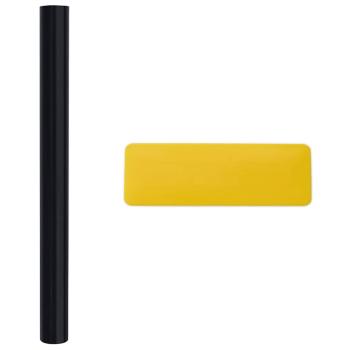 Fensterfolien 5 Stk. Statisch Matt Schwarz PVC