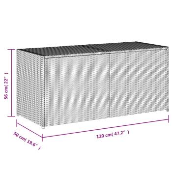 Gartentruhe Beige 283L Poly Rattan