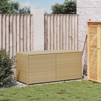 Gartentruhe Beige 283L Poly Rattan