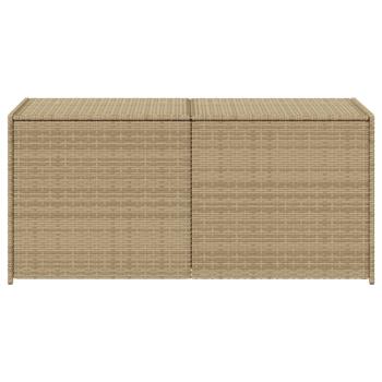 Gartentruhe Beige 283L Poly Rattan
