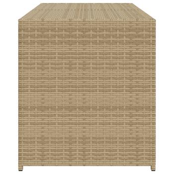 Gartentruhe Beige 283L Poly Rattan