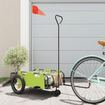 ARDEBO.de - Fahrradanhänger Grün Oxford-Gewebe und Eisen