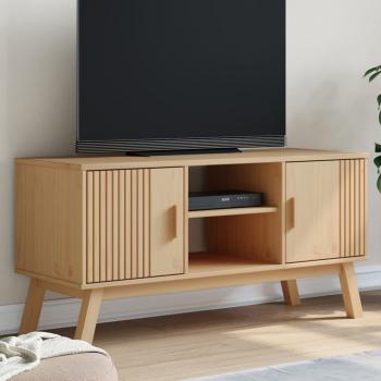 ARDEBO.de - TV-Schrank OLDEN Braun 114x43x57 cm Massivholz Kiefer
