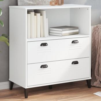 ARDEBO.de - Bücherschrank VIKEN Weiß 80x40x90 cm Holzwerkstoff