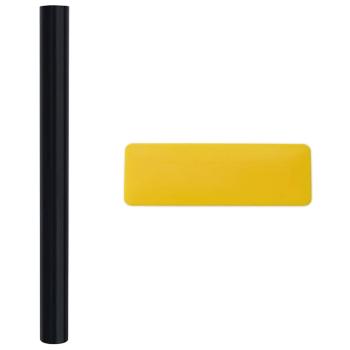 Fensterfolien 3 Stk. Statisch Matt Schwarz PVC