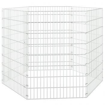 Kaninchenkäfig 6 Paneele 54x80 cm Verzinktes Eisen