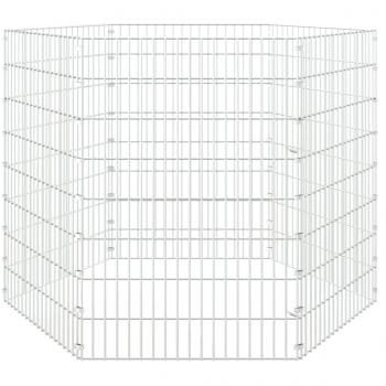 Kaninchenkäfig 6 Paneele 54x80 cm Verzinktes Eisen