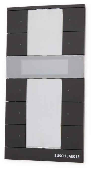 Busch-Jaeger SBR/U10.0.11-885 Raumtemperaturregler mit Bedienfunktion, Busch-Tenton, HVAC-Gerät,10fach BE, schwarz matt (2CKA006330A0052)