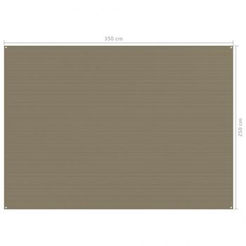 Zeltteppich 250x350 cm Taupe