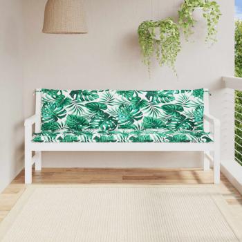 ARDEBO.de - Gartenbank-Auflagen 2 Stk. Blattmuster 180x50x7cm Oxford-Gewebe