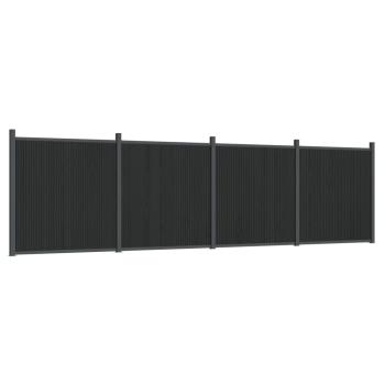 Zaunelement Grau 699x186 cm WPC