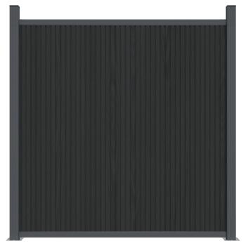 Zaunelement Grau 699x186 cm WPC
