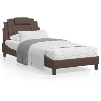 ARDEBO.de - Bett mit Matratze Braun 80x200 cm Kunstleder