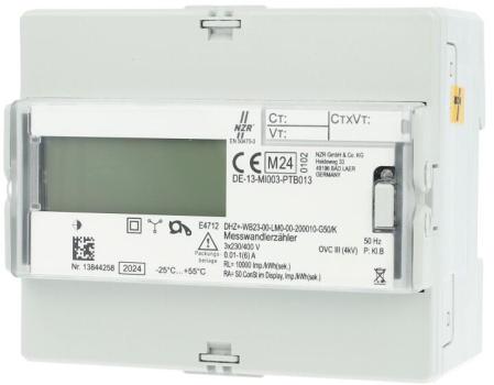NZR DHZ+ 1(6)A,3x230/400 Wechsel-/ Drehstromzähler DHZ+, digital S0 2Tarif MID (57320205)