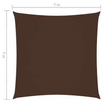 Sonnensegel Oxford-Gewebe Quadratisch 7x7 m Braun
