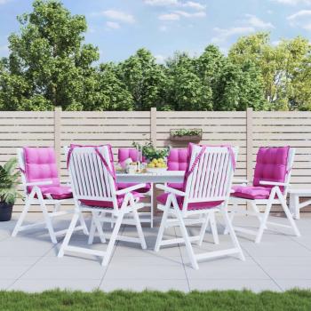 ARDEBO.de - Niedriglehner-Auflagen 6 Stk. Rosa Oxford-Gewebe
