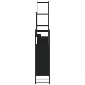 4-tlg. Badmöbel-Set Schwarz Holzwerkstoff