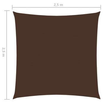Sonnensegel Oxford-Gewebe Quadratisch 2,5x2,5 m Braun