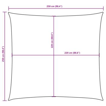 Sonnensegel Oxford-Gewebe Quadratisch 2,5x2,5 m Weiß