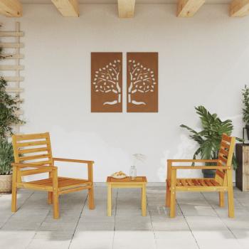 ARDEBO.de - Gartensessel 2 Stk. Massivholz Akazie