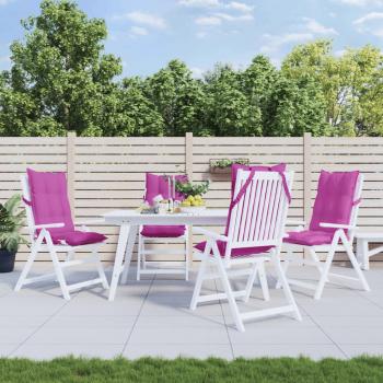 ARDEBO.de - Hochlehner-Auflagen 4 Stk. Rosa Oxford-Gewebe