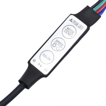 Bettgestell mit LED Braun Sonoma-Eiche 135x190 cm