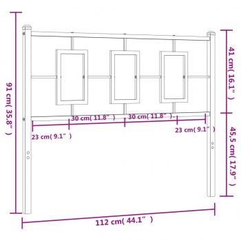 Kopfteil Metall Weiß 107 cm