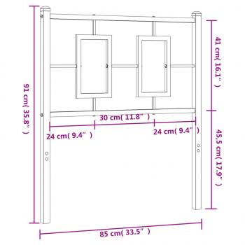 Kopfteil Metall Weiß 80 cm