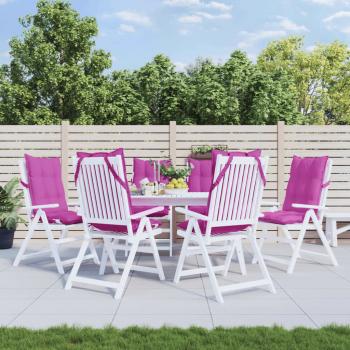 ARDEBO.de - Hochlehner-Auflagen 6 Stk. Rosa Oxford-Gewebe
