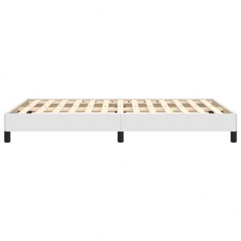 Bettgestell Weiß 120x190 cm Kunstleder