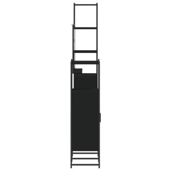 4-tlg. Badmöbel-Set Schwarz Holzwerkstoff