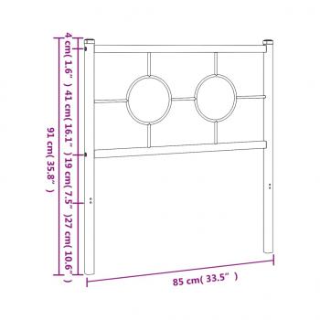 Kopfteil Metall Weiß 80 cm