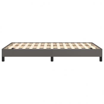 Bettgestell Grau 120x190 cm Kunstleder