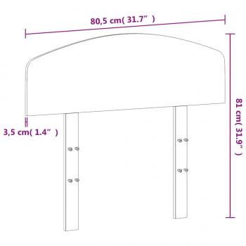 Kopfteil Wachsbraun 75 cm Massivholz Kiefer