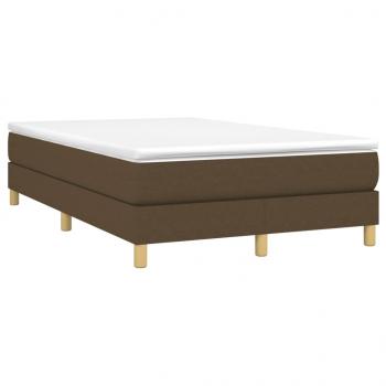 Boxspringbett mit Matratze Dunkelbraun 120x190 cm Stoff