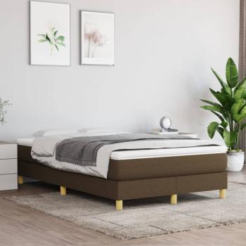 Boxspringbett mit Matratze Dunkelbraun 120x190 cm Stoff