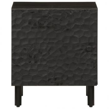 Nachttisch Schwarz 40x33x46 cm Massivholz Mango