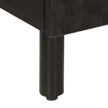 Nachttisch Schwarz 40x33x46 cm Massivholz Mango