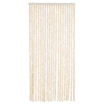 Fliegenvorhang Beige und Weiß 100x200 cm Chenille