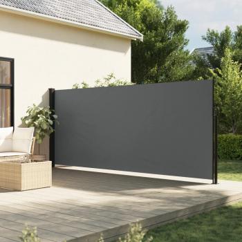 ARDEBO.de - Seitenmarkise Ausziehbar Anthrazit 180x500 cm