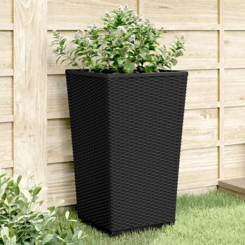 ARDEBO.de - Pflanzkübel 4 Stk. Schwarz 32,5x32,5x57 cm PP