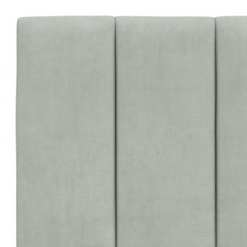 Bettgestell mit Kopfteil Hellgrau 180x200 cm Samt