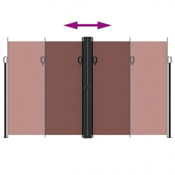 Seitenmarkise Ausziehbar Braun 200x1200 cm