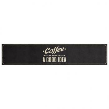 Küchenteppich Waschbar Kaffee 60x300 cm Samt