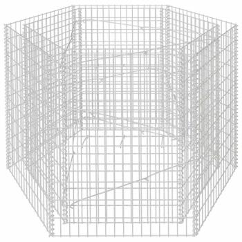 Sechseckiges Gabionen-Hochbeet 160×140×100 cm