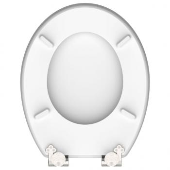 SCHÜTTE WC-Sitz mit Absenkautomatik GREY STEEL Hochglanz MDF
